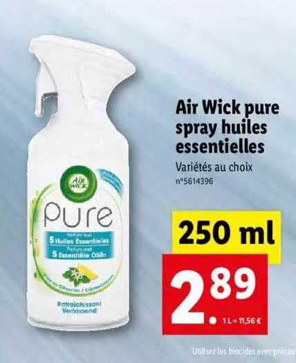 Air Wick Pure Spray Huiles Essentielles