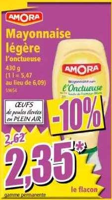 amora mayonnaise légère l'onctueuse
