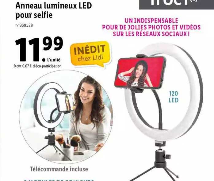 anneau lumineux led pour selfie