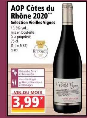 aop côtes du rhône 2020 sélection vieilles vignes