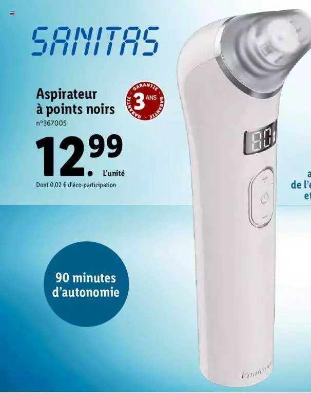 aspirateur à points noirs sanitas