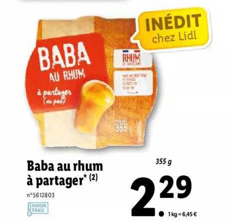 baba au rhum à partager