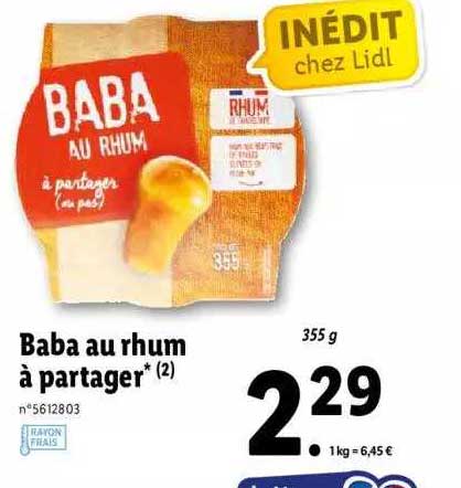 baba au rhum à partager