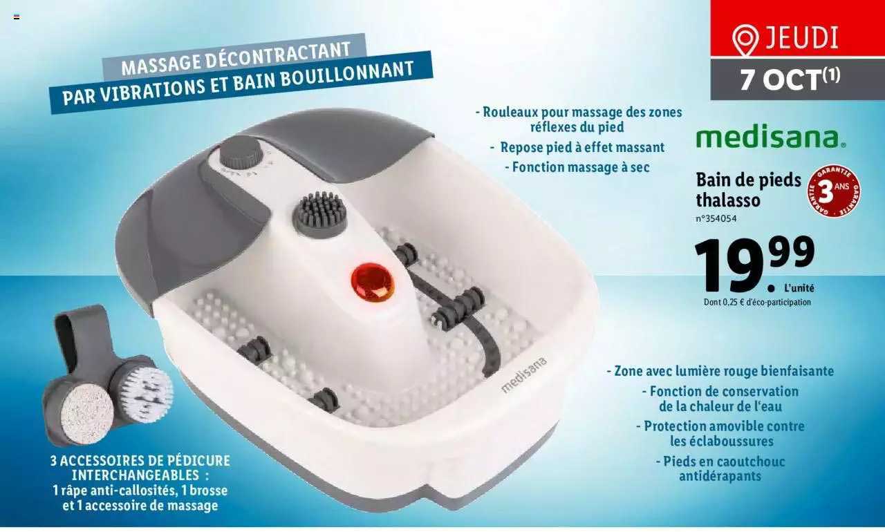 bain de pieds thalasso medisana