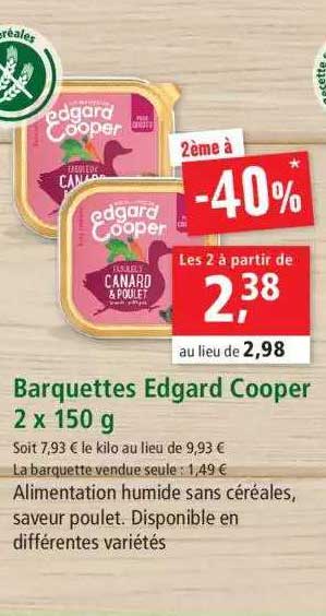 barquettes edgard cooper 2 x 150 g