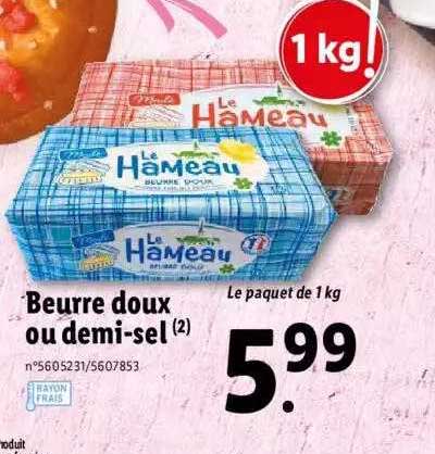 beurre doux ou demi-sel