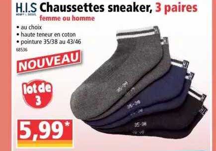 chaussettes sneaker, 3 paires h.i.s.