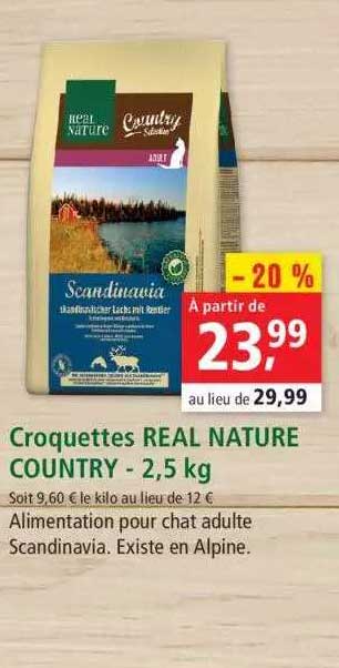 croquettes real nature country - 2,5 kg