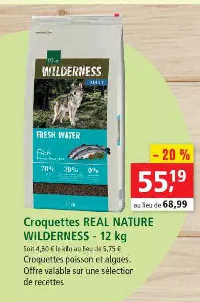 croquettes real nature wilderness - 12 kg