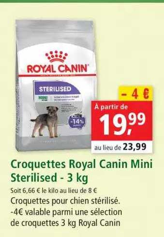 croquettes royal canin mini sterilised - 3 kg