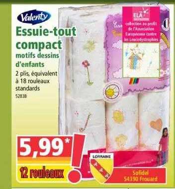 essuie-tout compact motifs dessins d'enfant