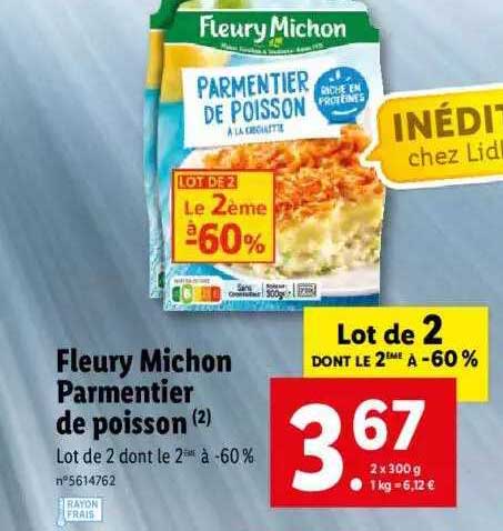 fleury michon parmentier de poisson