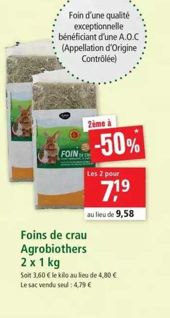 foins de crau agrobiothers 2 x 1 kg