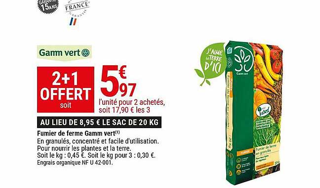 fumier de ferme gamm vert