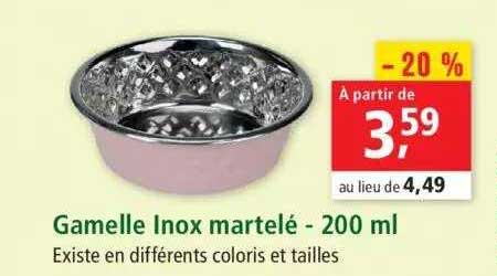 gamelle inox martelé - 200 ml