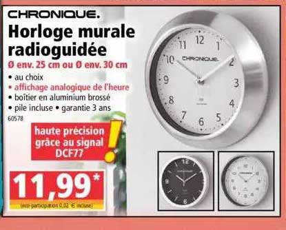 Horloge Murale Radioguidée Chronique