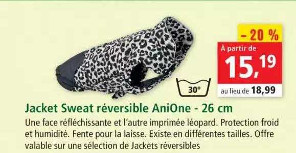 jacket sweat réversible anione - 26 cm
