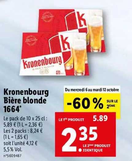 Kronenbourg Bière Blonde 1664