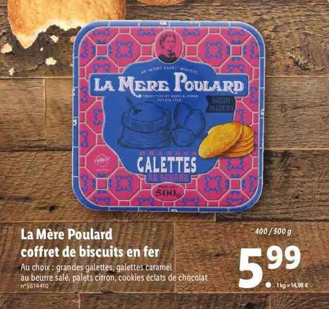 La Mère Poulard Coffret De Biscuits En Fer