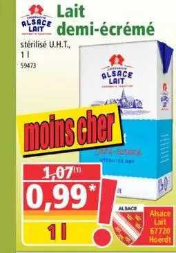 lait demi-écrémé alsace lait