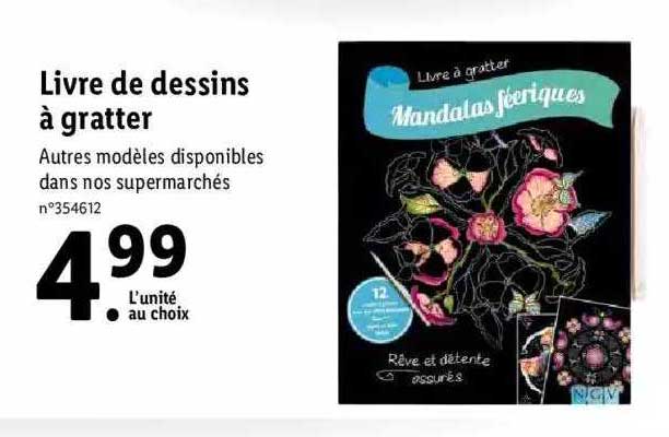 livre de dessins à gratter