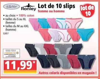 Lot De 10 Slips Ronley Ellenor