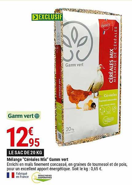 Mélange "céréales Mix" Gamme Vert