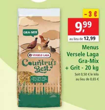 menus versele laga gra-mix + grit - 20 kg