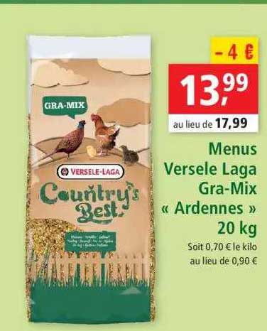 menus versele laga gra-mix «ardennes» 20 kg