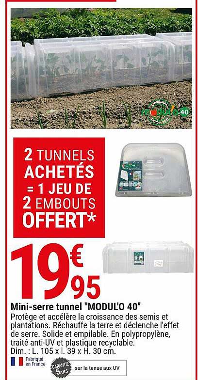 mini-serre tunnel "modul'o 40"