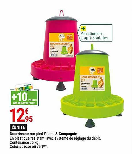 nourrisseur sur pied plume & compagnie
