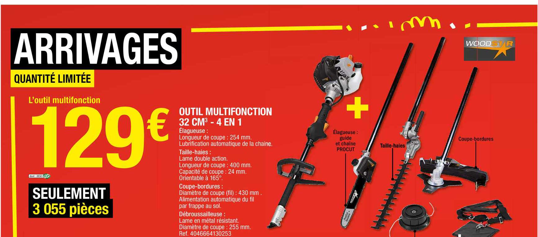 outil multifonction 32 cm3 - 4 en 1