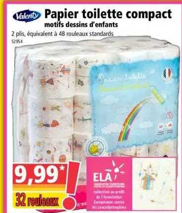 Papier Toilette Compact Motifs Dessins D'enfants Valenty