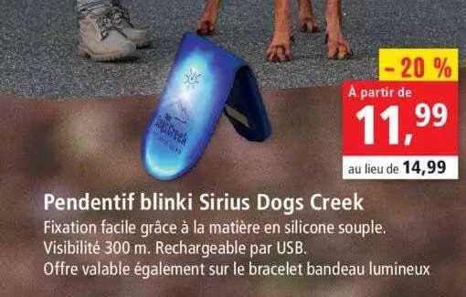 pendentif blinki sirius dogs creek