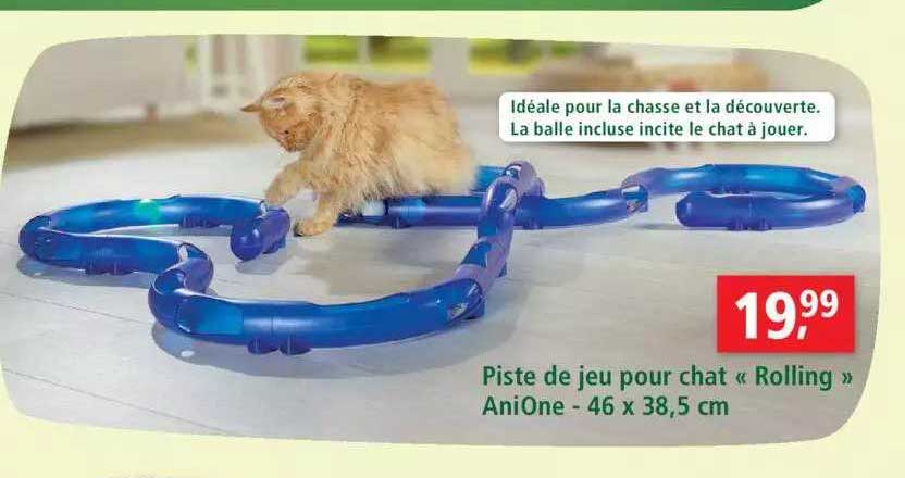 piste de jeu pour chat «rolling» anione - 46 x 38,5 cm