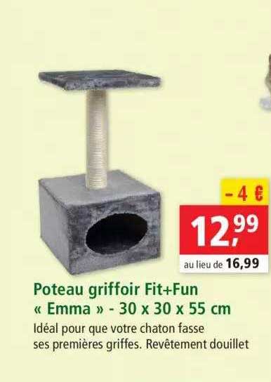 poteau griffoir fit+fun «emma» 30 x 30 x 55 cm
