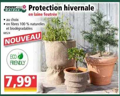 Protection Hivernale En Laine Feutrée Powertec Garden