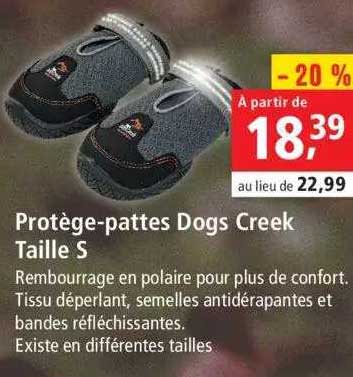 protège-pattes dogs creek taille s