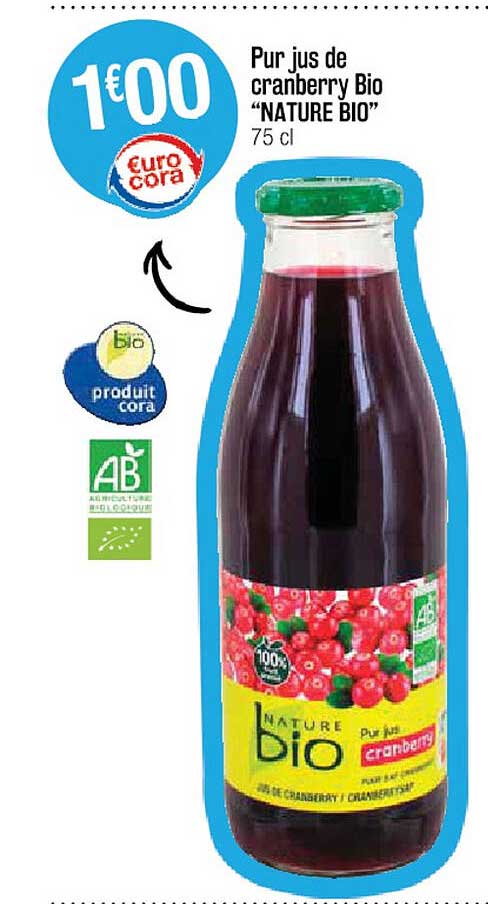 Pur Jus De Cranberry Bio "nature Bio"