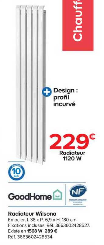 Radiateur Wilsona Goodhome