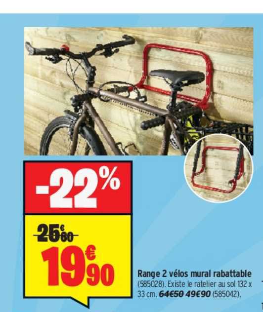 range 2 vélos mural rabattable