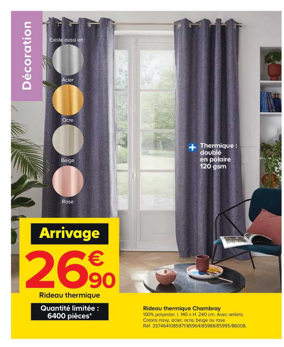 rideau thermique chambray