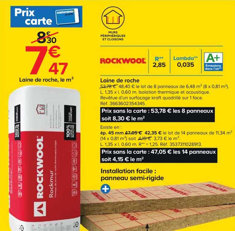 rockwoll laine de roche