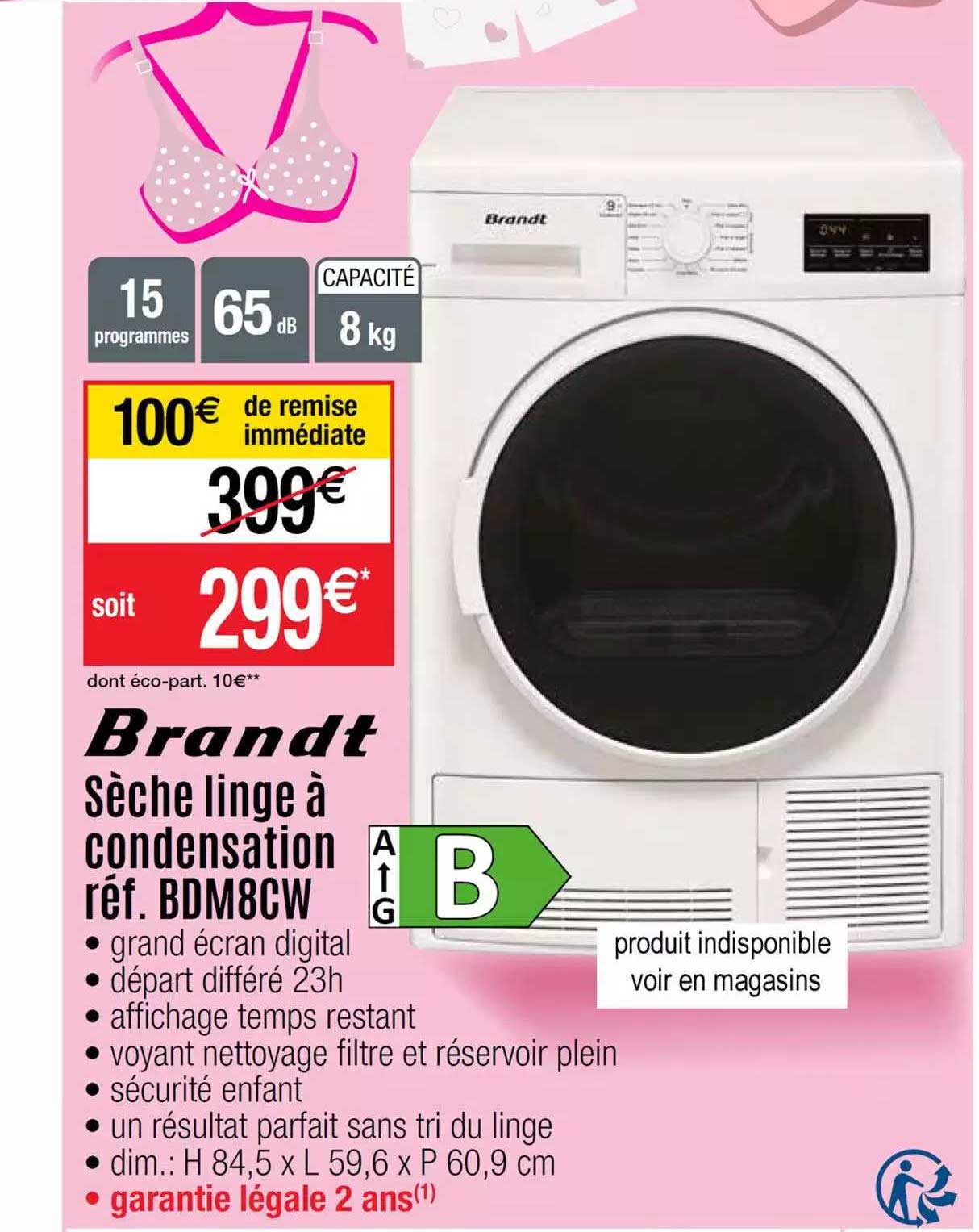 Sèche Linge à Condensation Brandt