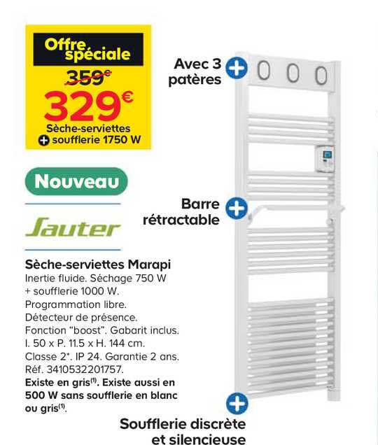 sèche-serviettes marapi sauter
