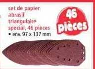 set de papier abrasif triangulaire spécial, 46 pièces
