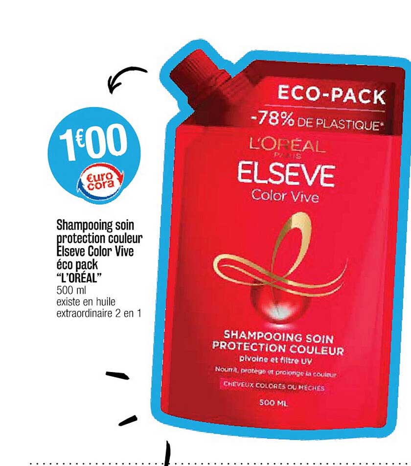 shampooing soin protection couleur elseve color vive éco pack "l'oréal