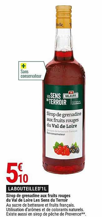 sirop de granadine aux fruits rouges du val de loire les sens du terroir