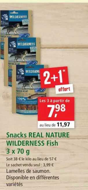 Snacks Real Nature Wilderness Fish 3 X 70 G
