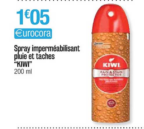 spray imperméabilisant pluie et taches "kiwi"